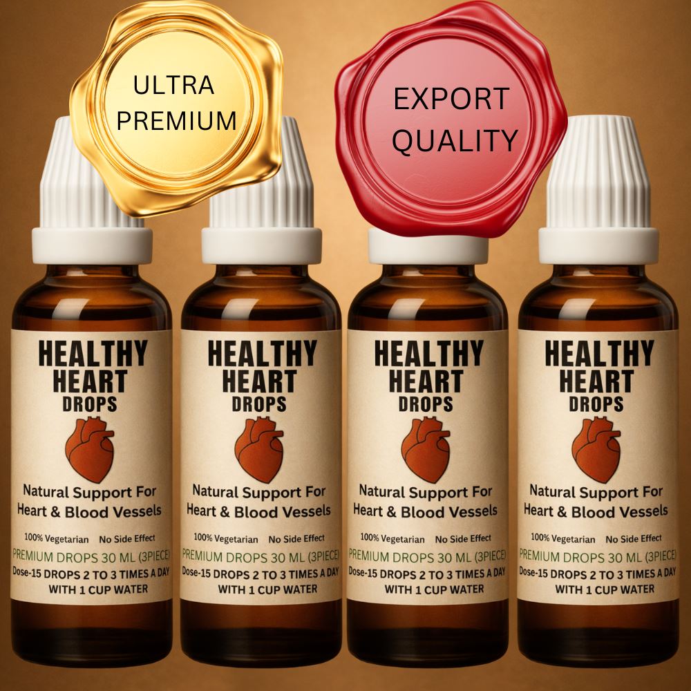 ULTRA PREMIUM Healthy Heart Drops Advance Premium Herbal Wellness Blend for Blockage Plaque’s & Heart Health-Made From Rare Herbs(FOR EXPORT)