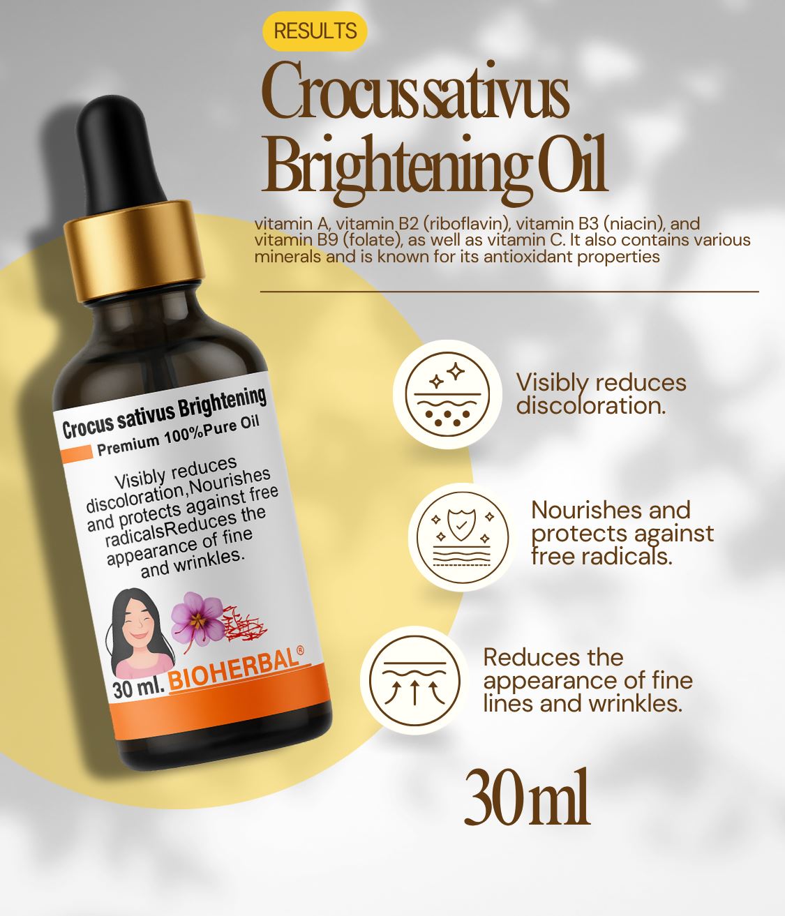 Crocus Sativus Brightening Oil