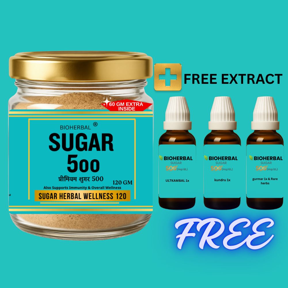SUGAR 500 BIOHERBAL VERY ULTRA PREMIUM FOR EXPORT Premiun Sugar 500 MG/DL – Premium  Herbal Wellness Powder for Blood Sugar Balance, 120 for Export (ultra quality)