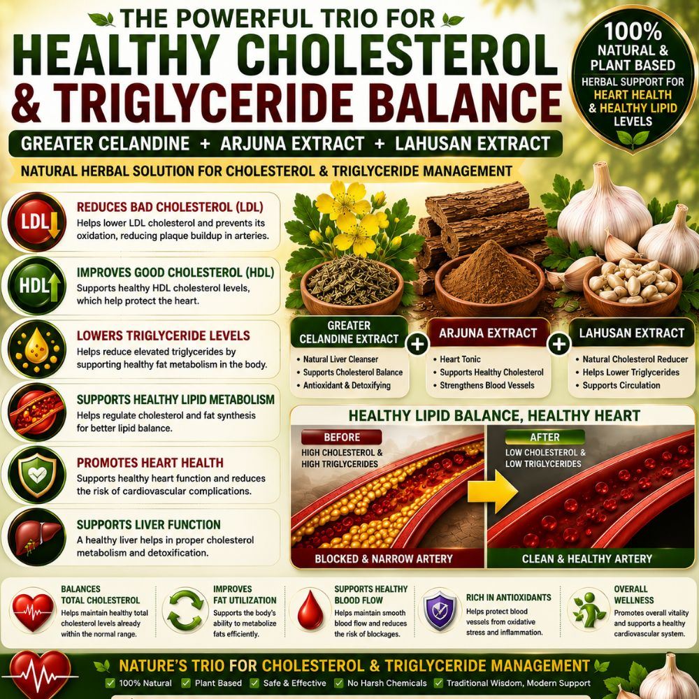 Cholesterol 500 Drops Bioherbal® : A Herbal Blend to Support Healthy Cholesterol, Triglycerides, Liver Function & Overall Wellness