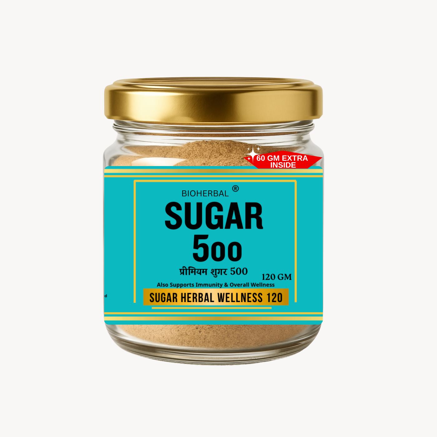 BIOHERBAL Premiun Sugar 500 MG/DL – Premium  Herbal Wellness Powder for Blood Sugar Balance, 120 for Export (ultra quality)