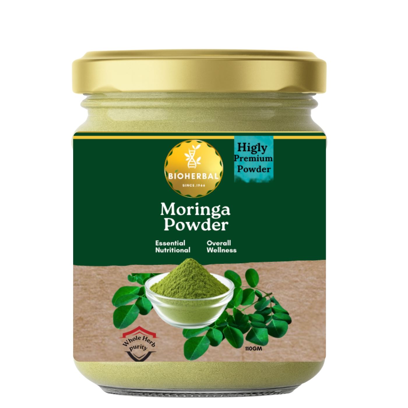 BIOHERBAL VERY Premium India Moringa Powder - 100g, Essential Nutrition Superfood